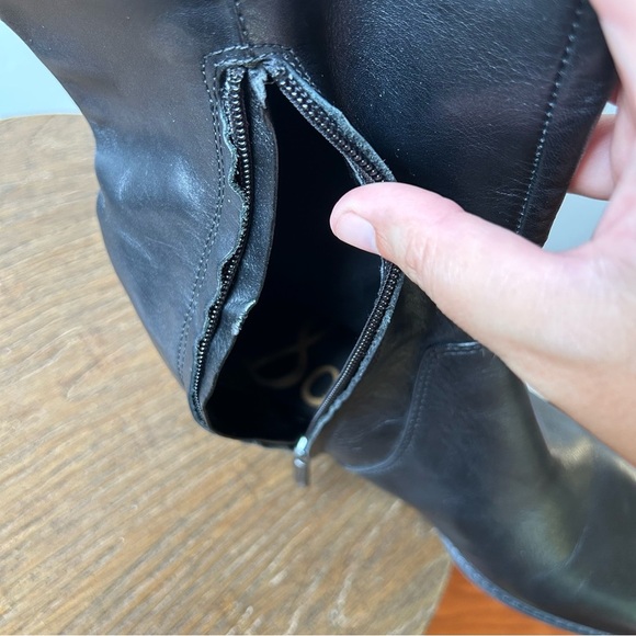 Sam Edelman Patton 2 knee high black leather riding boots - Picture 7 of 11